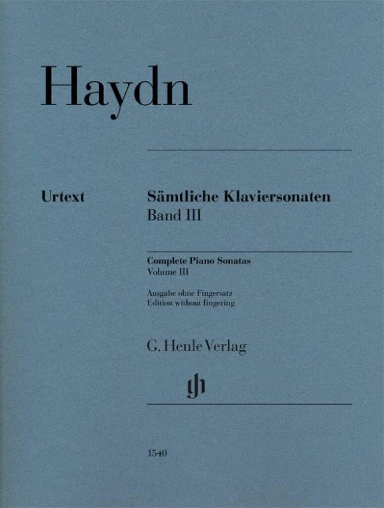 Sämtliche Klaviersonaten Band III; Urtextausgabe ohne Fingersätze: Besetzung: Klavier zu zwei Händen (G. Henle Urtext-Ausgabe) Sheet Music