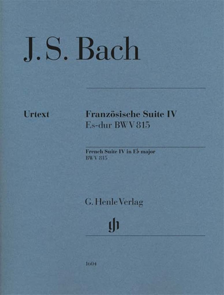 Französische Suite IV Es-dur BWV 815; Klavier zu zwei Händen: Besetzung: Klavier zu zwei Händen (G. Henle Urtext-Ausgabe) Sheet Music