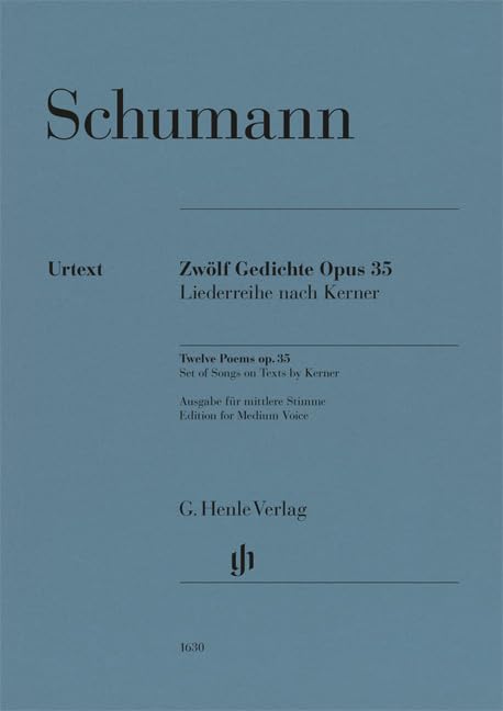 Zwölf Gedichte op. 35, Liederreihe nach Kerner; Mittlere Stimme und Klavier Books