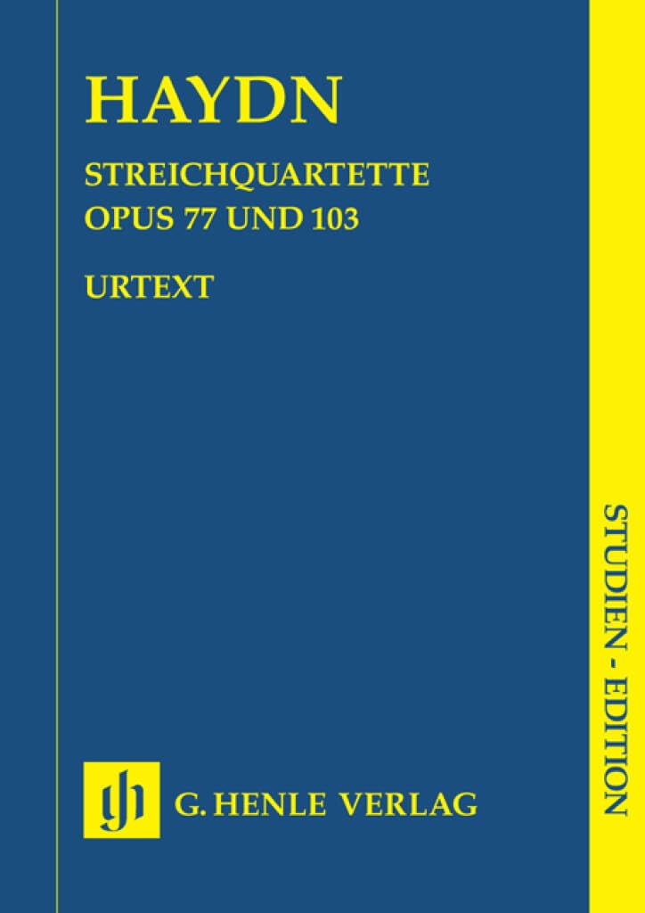 Streichquartette Bd 11 Op 77 + 103 - Lobkowitz Quartette. Studienedition: Besetzung: Streichquartette (Studien-Editionen: Studienpartituren) Sheet Music