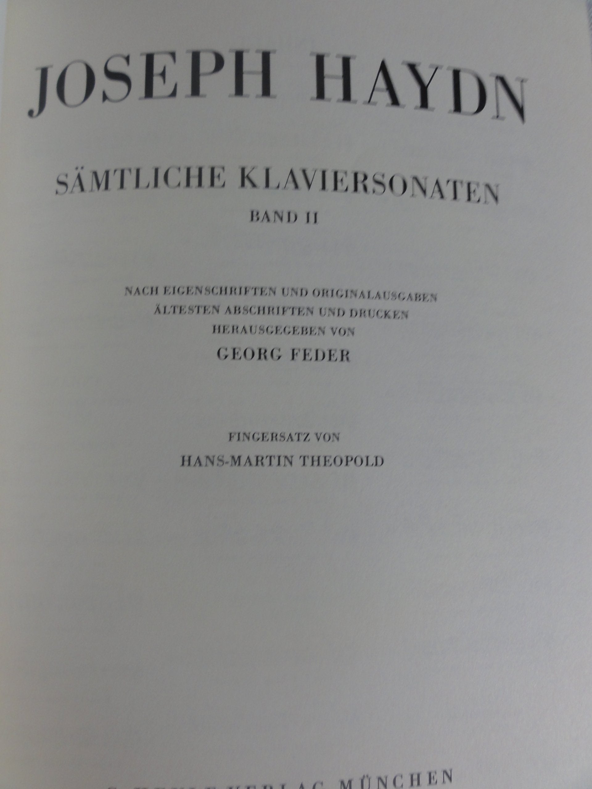 Haydn, Joseph - Sämtliche Klaviersonaten, Band II.Bd.2: Besetzung: Klavier zu zwei Händen Sheet Music