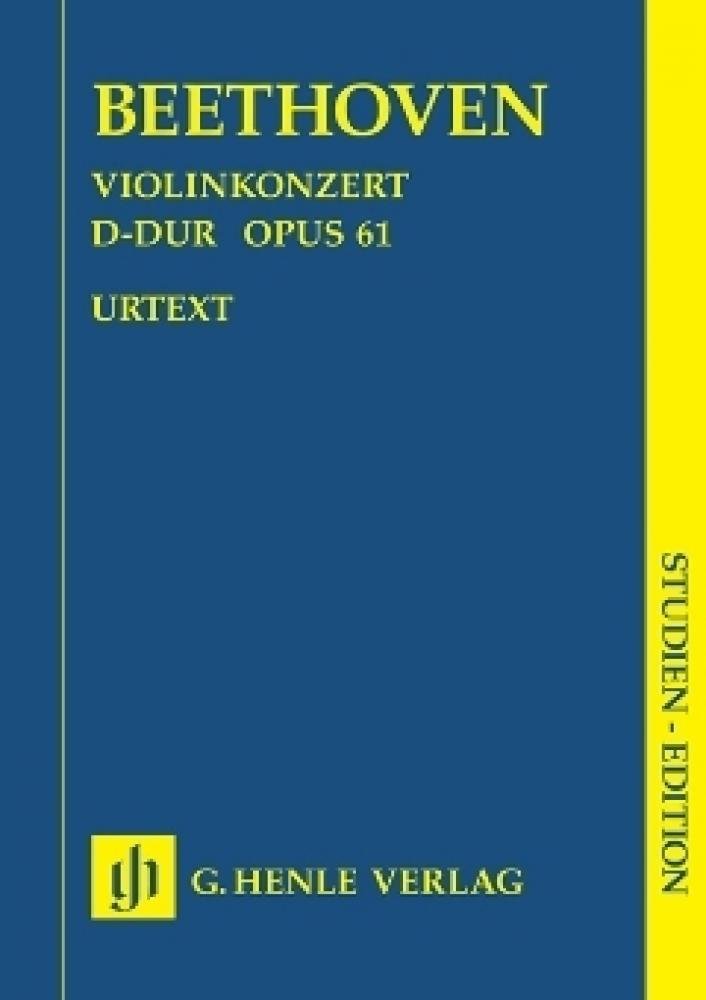 Violinkonzert D-dur op. 61. Studien-Edition: Besetzung: Orchester (Studien-Editionen: Studienpartituren) Sheet Music