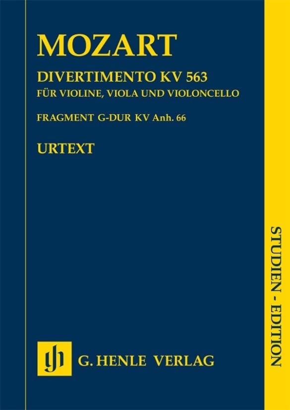 Divertimento Es-Dur KV 563. Violine, Viola, Violoncello; Studien-Edition: Besetzung: Streichduos und -trios (Studien-Editionen: Studienpartituren) Sheet Music