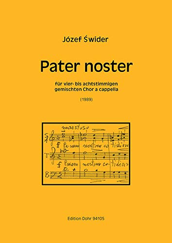 Pater noster: für gem Chor a cappella Partitur Music
