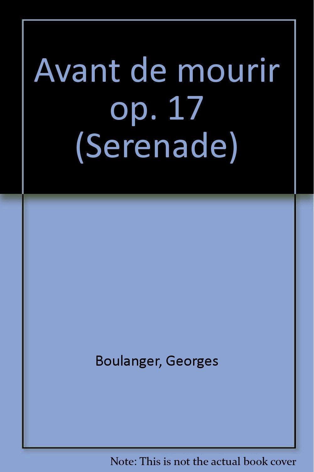 Avant de mourir: Serenade. op. 17. Akkordeon. Sheet Music
