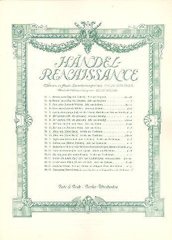 Händel-Renaissance: Nr. 6 Alma mia (Liebe Seele). hohe Singstimme und Klavier. hoch. Books