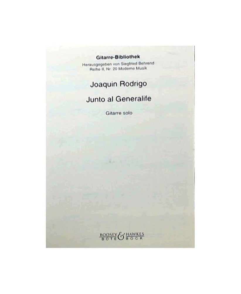 Junto al generalife: Nr. 20. Gitarre. (Gitarre-Bibliothek, Nr. 20) Sheet Music