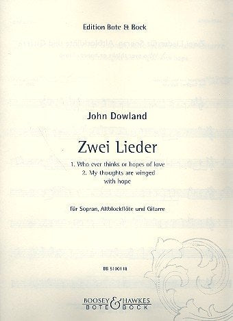 2 Songs: No. 43. Soprano, Treble Recorder and Guitar. Sheet Music