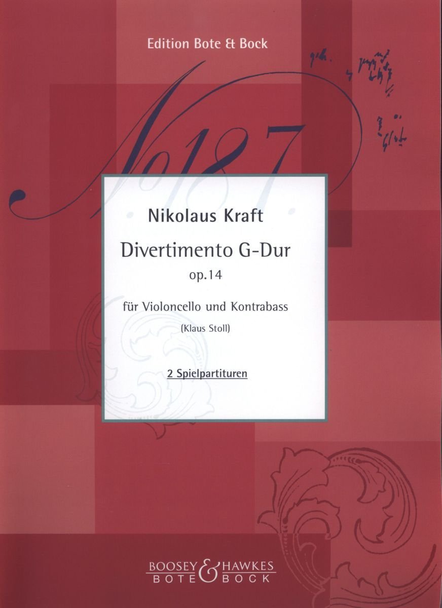 Divertimento G-Dur: op. 14. Violoncello und Kontrabass. Spielpartitur. Sheet Music