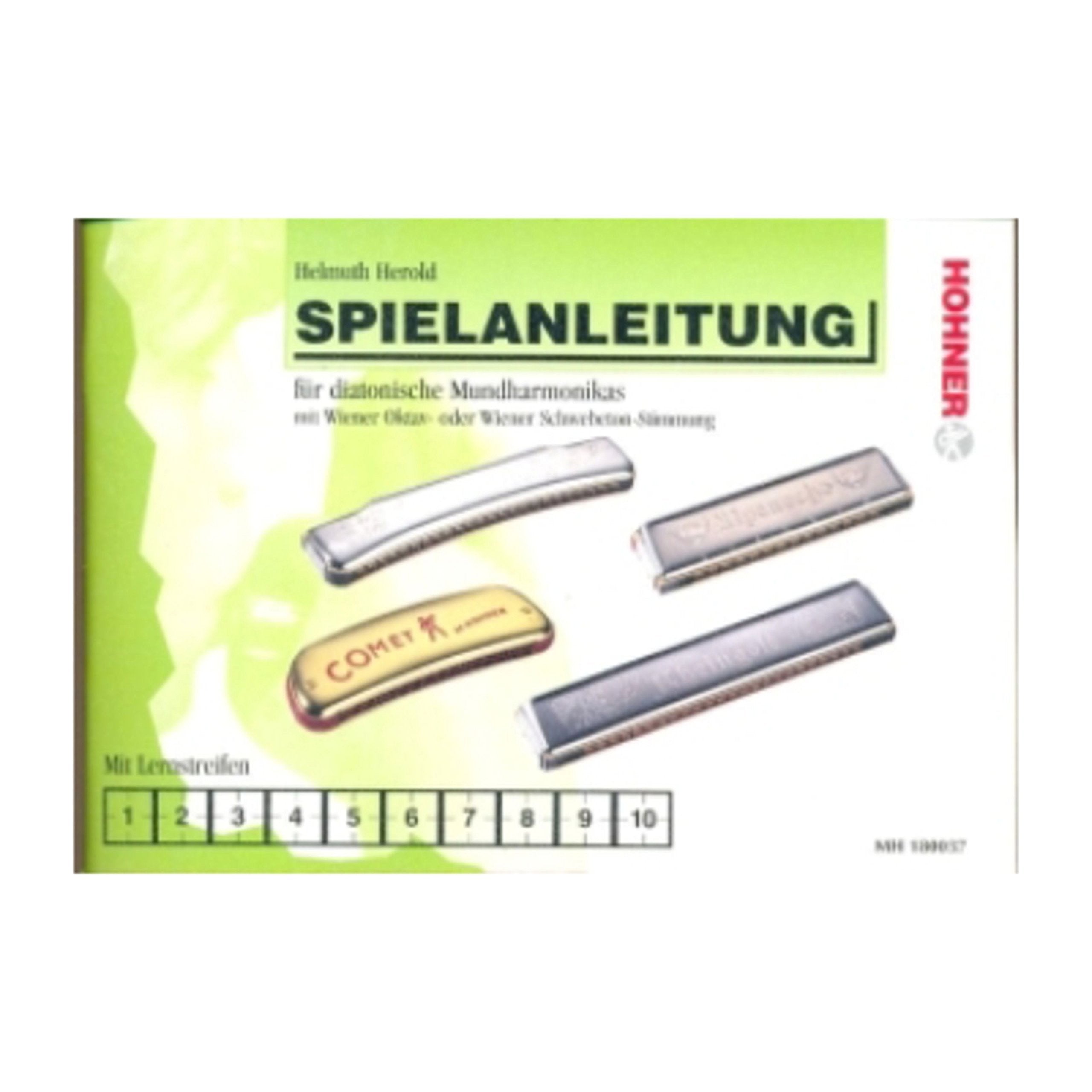 Hohner-Spielanleitung für diatonische Mundharmonikas mit Wiener Oktav-Stimmung oder Wiener Schwebeton-Stimmung: Unsere Lieblinge, Comet, Contessa, ... Rheingold. Mit Lernstreifen Sheet Music