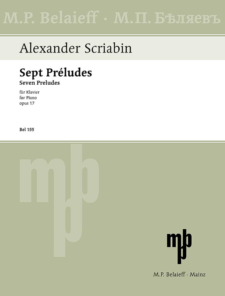 Sept Préludes: op. 17. Klavier. Sheet Music