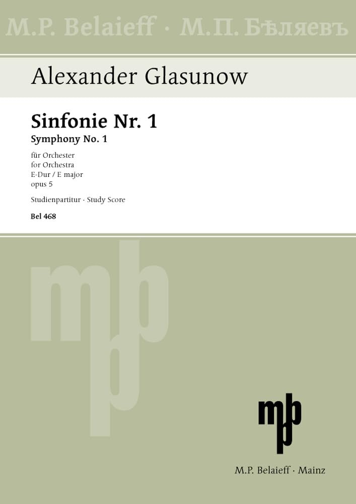 Sinfonie Nr. 1 E-Dur: op. 5. Orchester. Studienpartitur. Sheet Music