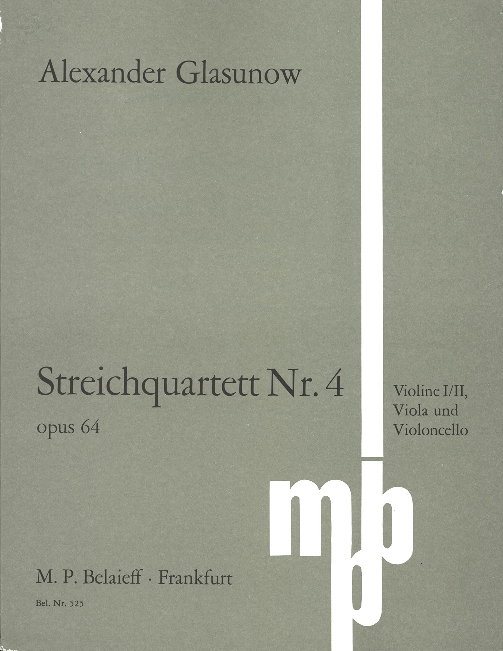 Streichquartett Nr. 4 a-Moll: op. 64. Streichquartett. Stimmensatz. Sheet Music