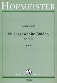 Hofmeister Verlag 60 ausgewählte Etüden Band 1 book
