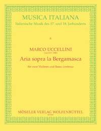 Aria sopra "La Bergamasca": 6. 2 Violinen und Basso continuo. Partitur und Stimmen. (Musica Italiana, Band 6) Sheet Music