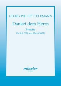 Danket dem Herrn: Motette. Soli (TB), gemischter Chor (SATB) und Basso continuo. Chorpartitur. Sheet Music