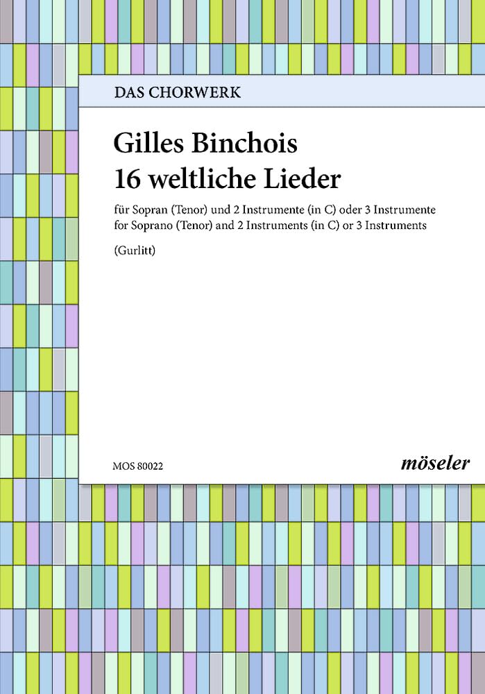 16 weltliche Lieder: 22. Sopran (Tenor) und 2 Instrumente (in C) oder 3 Instrumente. (Das Chorwerk, Band 22) Sheet Music