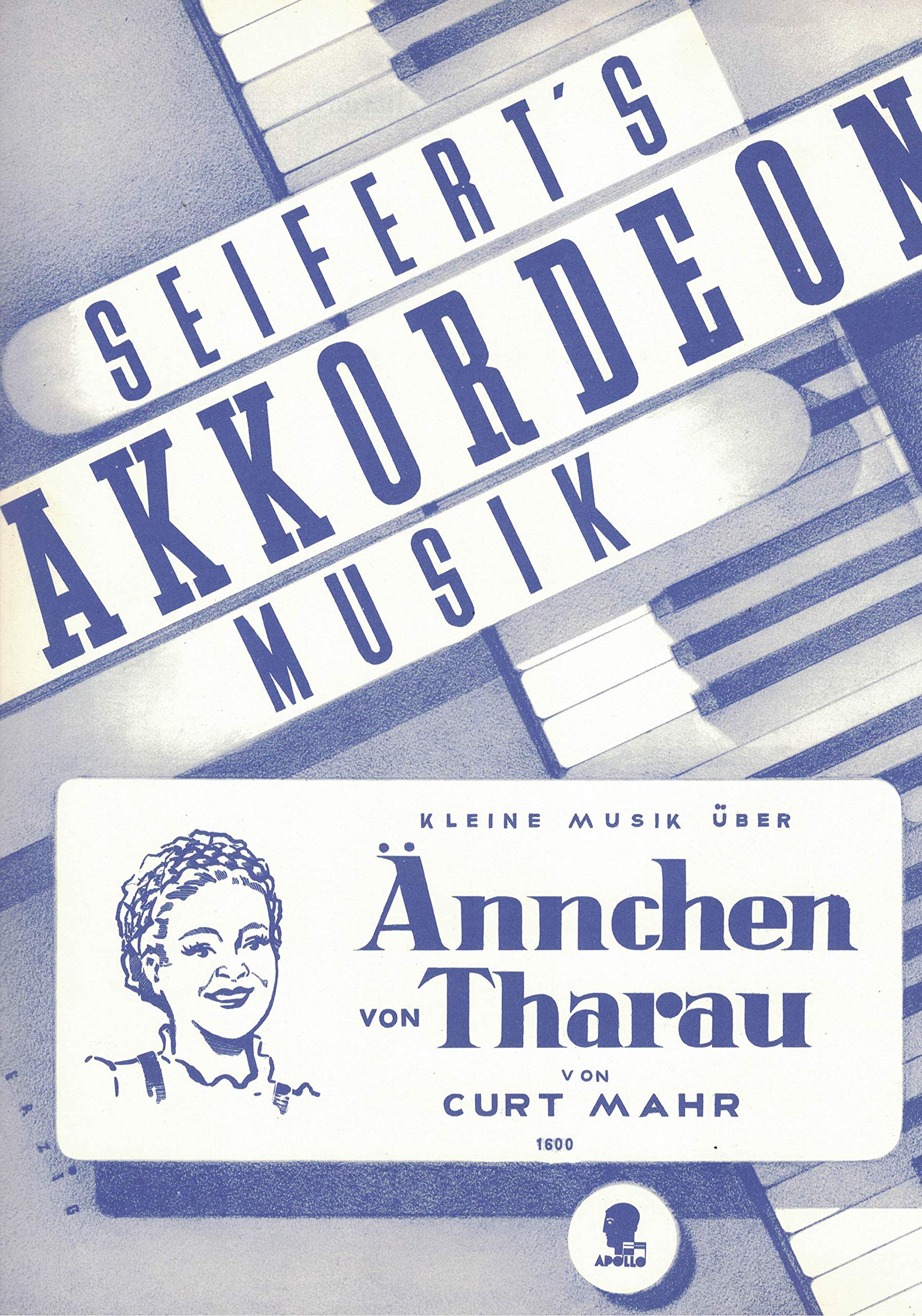 Ännchen von Tharau: Akkordeon mehrstimmig. Solostimme. Sheet Music