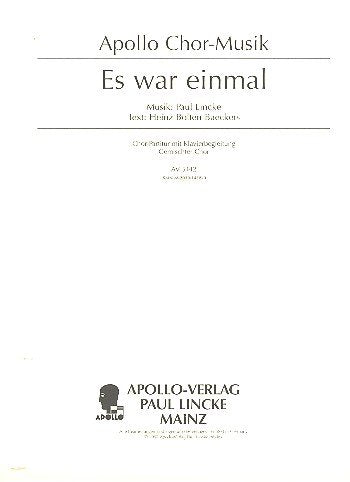 Es war einmal: Lied aus der Operette "Im Reiche des Indra". Singstimme und Klavier. mittel. Sheet Music