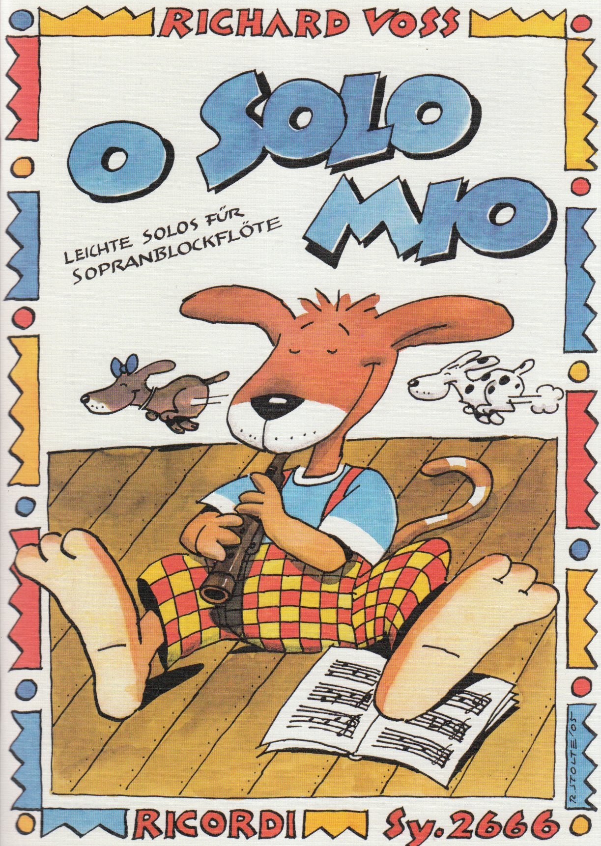 O Solo mio, für C-Blockflöte und Gitarre ad lib.: Leichte Solos für Sopranblockflöte (FLUTE A BEC) book