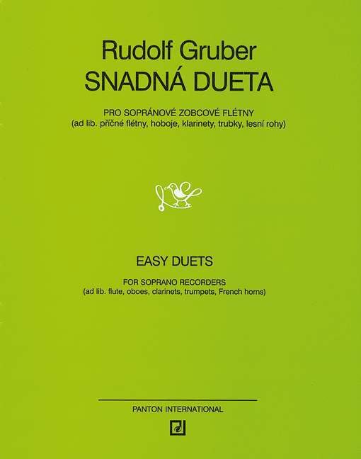 Duos faciles: 2 descant recorders; flute, oboes, clarinets, trumpets, horn ad libitum. Partition d'exécution. Sheet Music