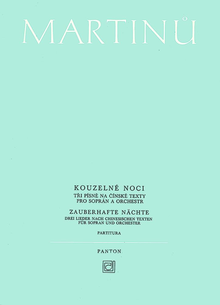 Zauberhafte Nächte: 3 Lieder nach chinesischen Texten. soprano and orchestra. soprano. Partition d'étude. book