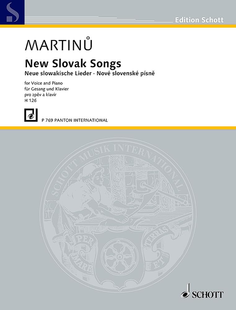 Neue slowakische Lieder: H 126. Gesang und Klavier. (Edition Schott) Books