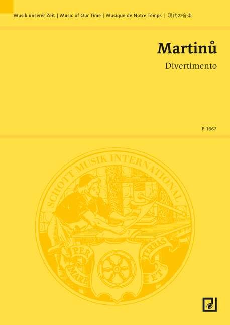 Concertino (Divertimento): pour piano à la main gauche et orchestre. Klavier linke Hand und Orchester. Studienpartitur.: pour piano à la main gauche ... Partition d'étude. (Musik unserer Zeit) Sheet Music