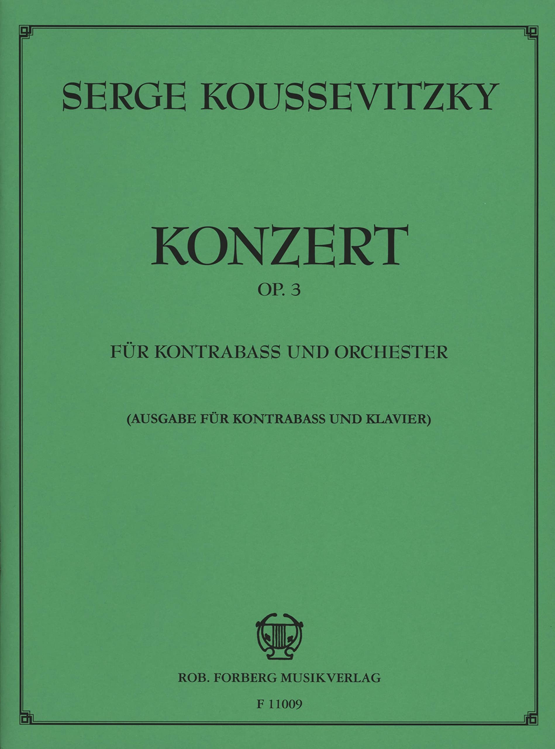 Konzert für Kontrabass und Orchester, op.3 book