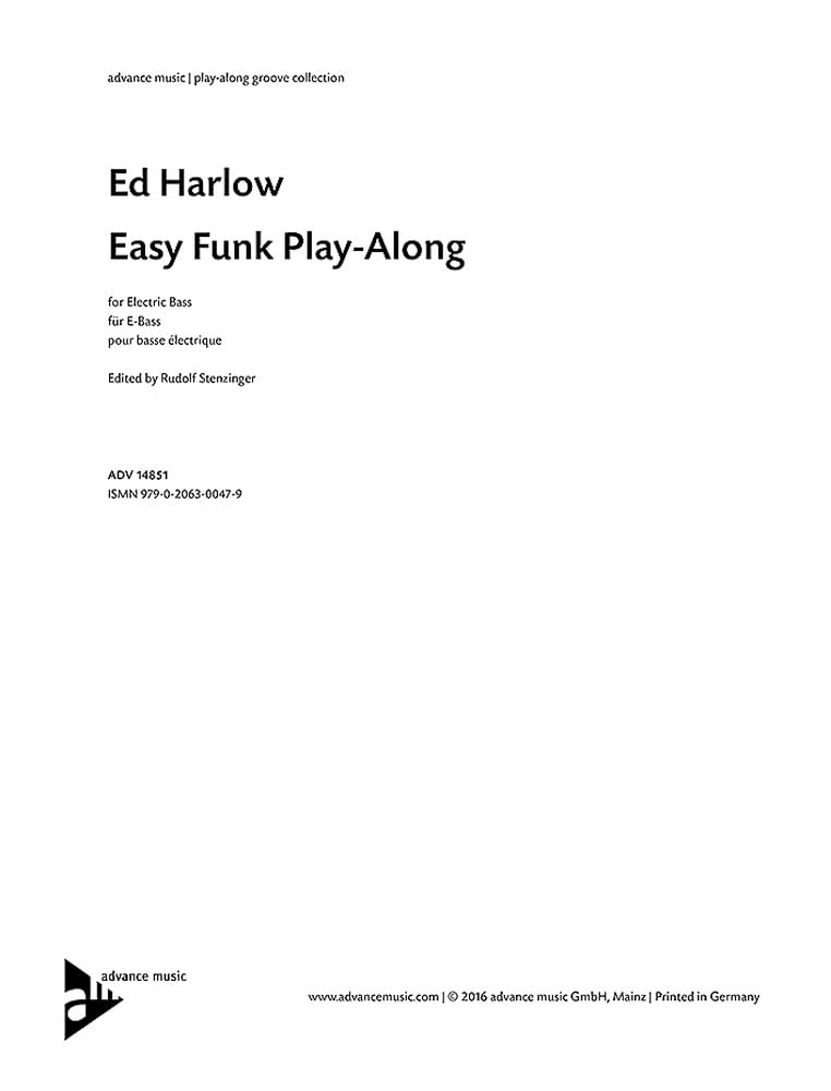Easy Funk Play-Along: electric bass. book