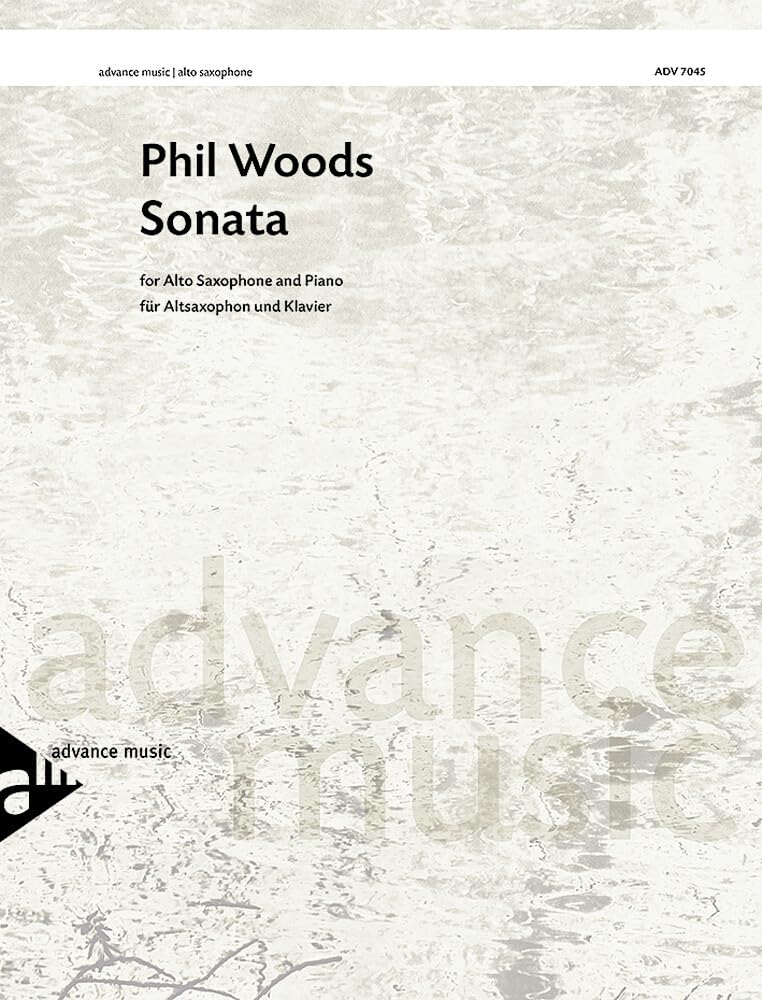 Sonata for alto sax and piano: Alt-Saxophon und Klavier. Partitur und Stimme. Sheet Music