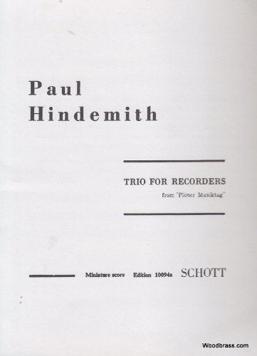 Plöner Musiktag: D: Abendkonzert - Nr. 5: Trio für Blockflöten. 3 Blockflöten (SAA oder SAT). Studienpartitur. Sheet Music
