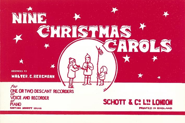 9 Christmas Carols: 1-2 Sopran-Blockflöten oder Gesang und Blockflöte, Klavier ad libitum. Sing- und Spielpartitur. Sheet Music