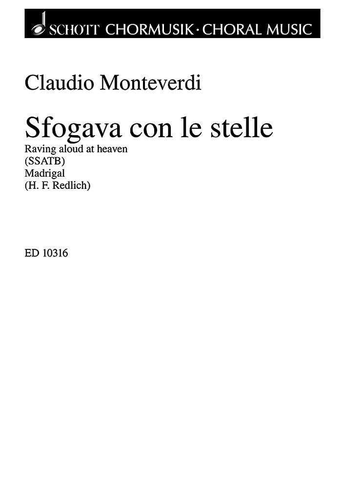 Madrigale: Sfogava con le stelle. gemischter Chor (SSATB). Chorpartitur. Sheet Music