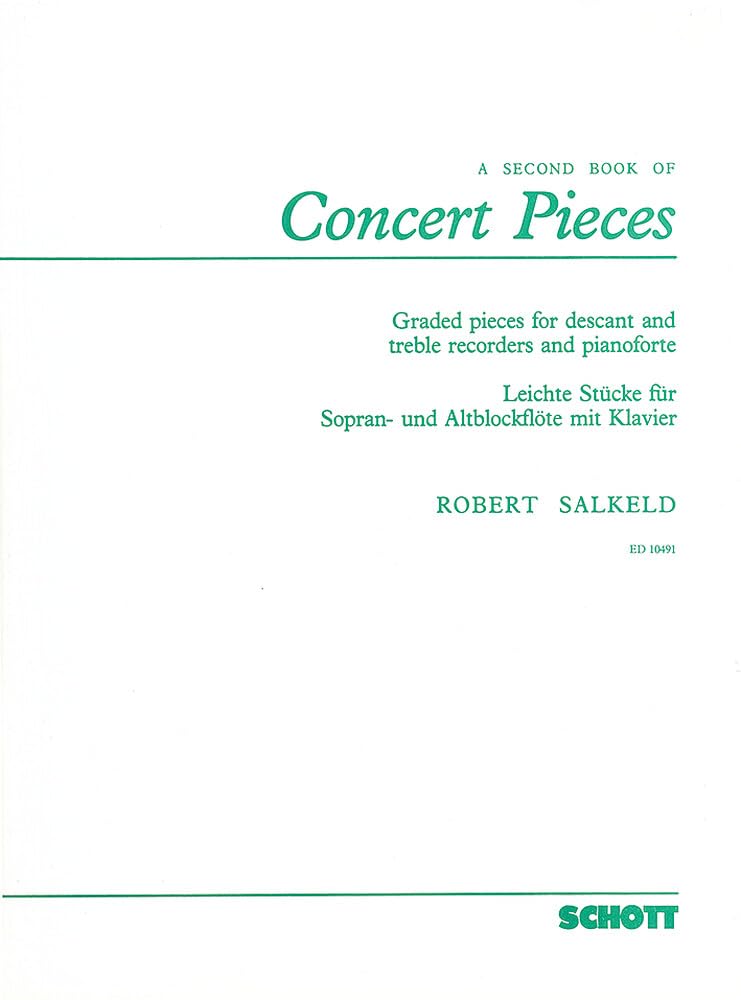 A Second Book of Concert Pieces: 7 leichte Stücke. Sopran- und Alt-Blockflöte und Klavier. Partitur und Stimmen. Sheet Music