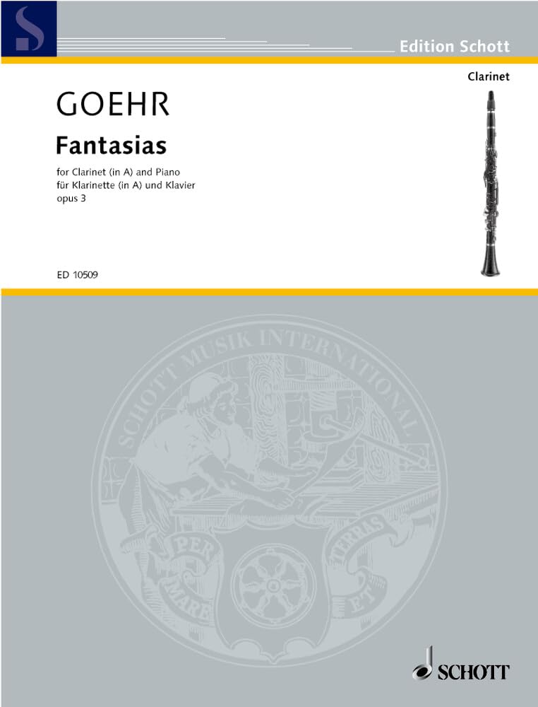 Fantasias: op. 3. Klarinette und Klavier. (Edition Schott) Sheet Music