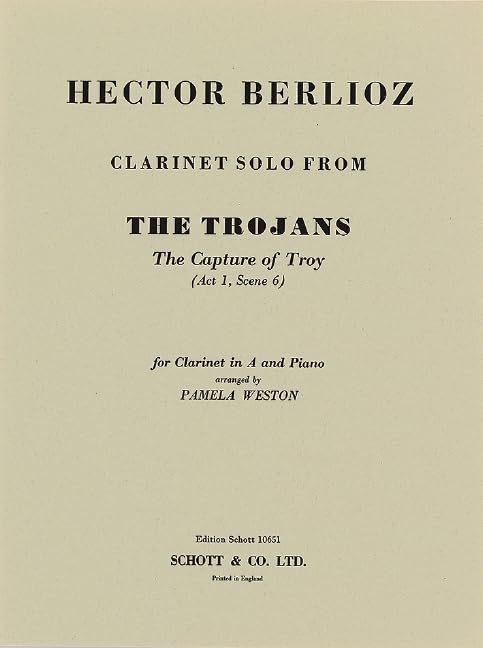 Solo: from "The Trojans". clarinet in A and piano. Sheet Music