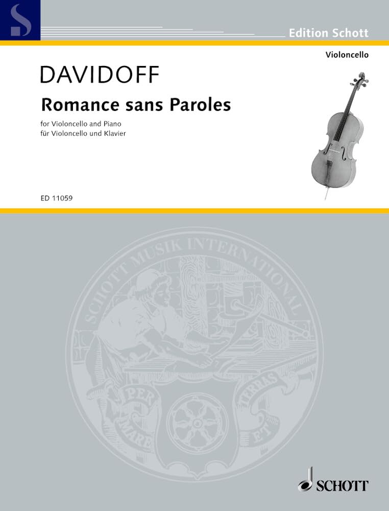 Romance sans Paroles: Violoncello und Klavier. (Edition Schott) Sheet Music