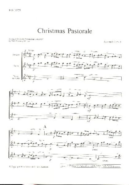Pastorale G-Dur: aus dem "Weihnachtskonzert". op. 6/8. Sopran-, Alt- und Tenor-Blockflöte (Violine). Spielpartitur. Sheet Music