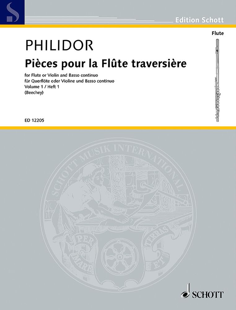 Pièces pour la Flûte traversière: flute (violin) and basso continuo. book