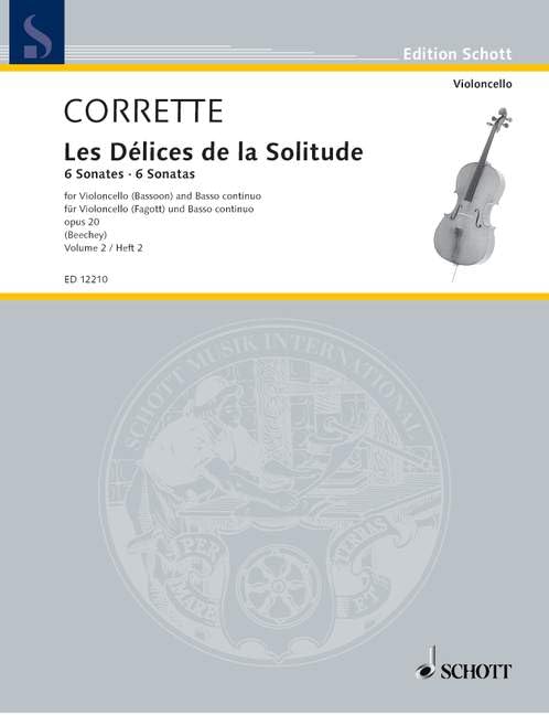 Les Délices de la Solitude: 6 Sonatas. op. 20. cello (bassoon) and basso continuo. Sheet Music