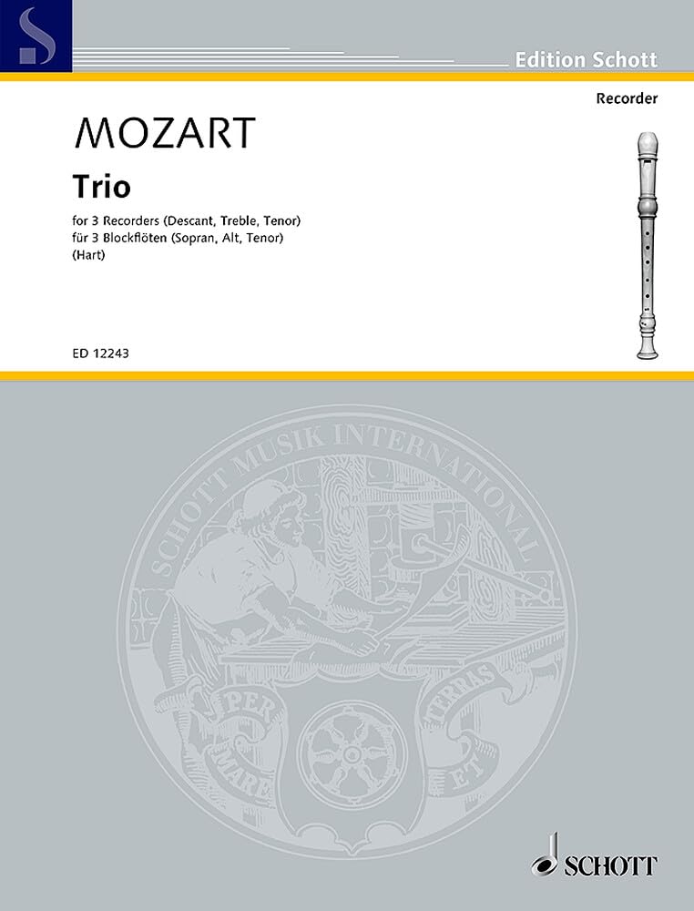 Trio: 3 Blockflöten (SAT). Spielpartitur. (Edition Schott) Sheet Music