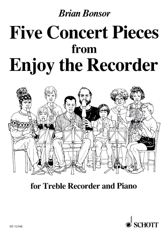 Five Concert Pieces: from "Enjoy the Recorder". Alt-Blockflöte und Klavier. Arts & Music