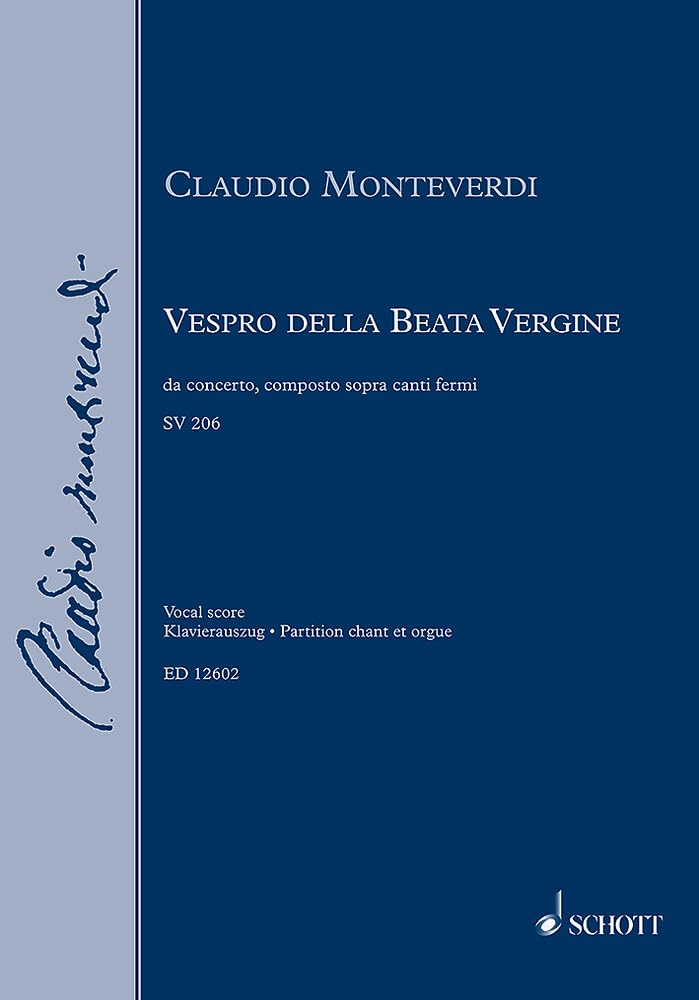 Vespro della Beata Vergine SV 206: Marienvesper. SV 206. SSAATTTTBB, Orchester. Klavierauszug. Sheet Music