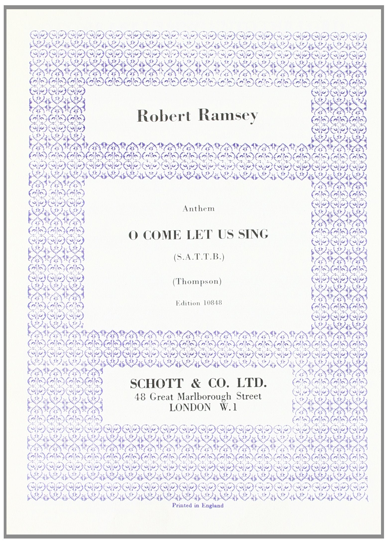 Come Let Us Sing: Anthem. gemischter Chor (SSATB). Chorpartitur. (Tudor Church Music) Sheet Music