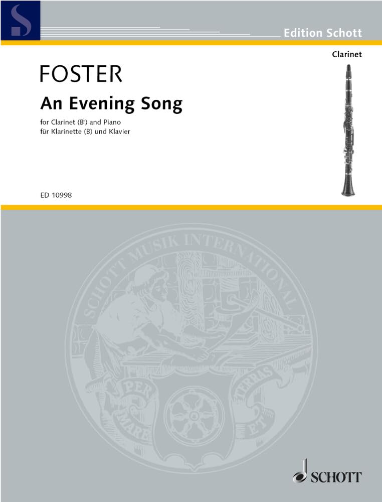 An Evening Song: Klarinette und Klavier. (Edition Schott) Sheet Music