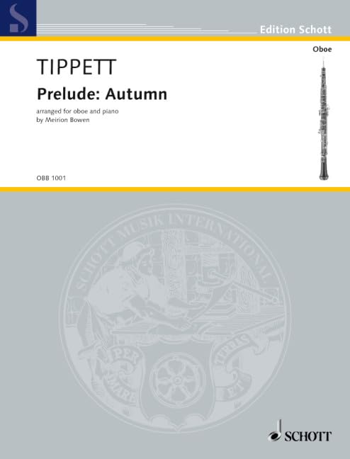Prelude: Autumn: arranged for oboe and piano. Oboe und Klavier. (Edition Schott) Sheet Music