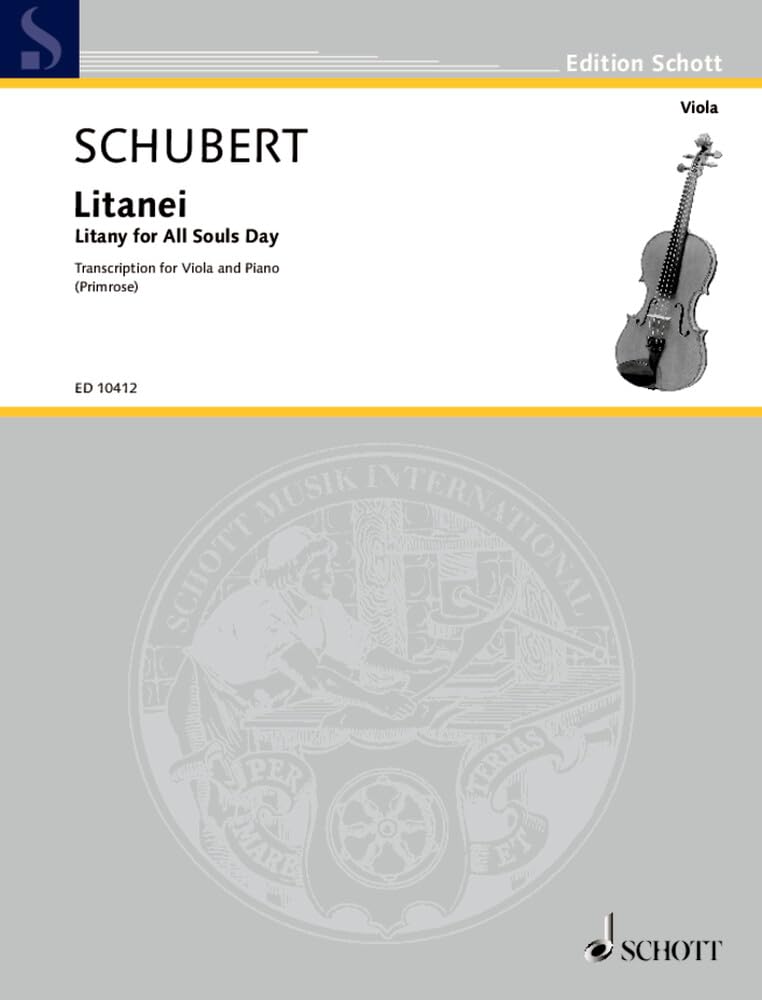Litany for All Souls Day: Viola und Klavier. (Edition Schott) Sheet Music