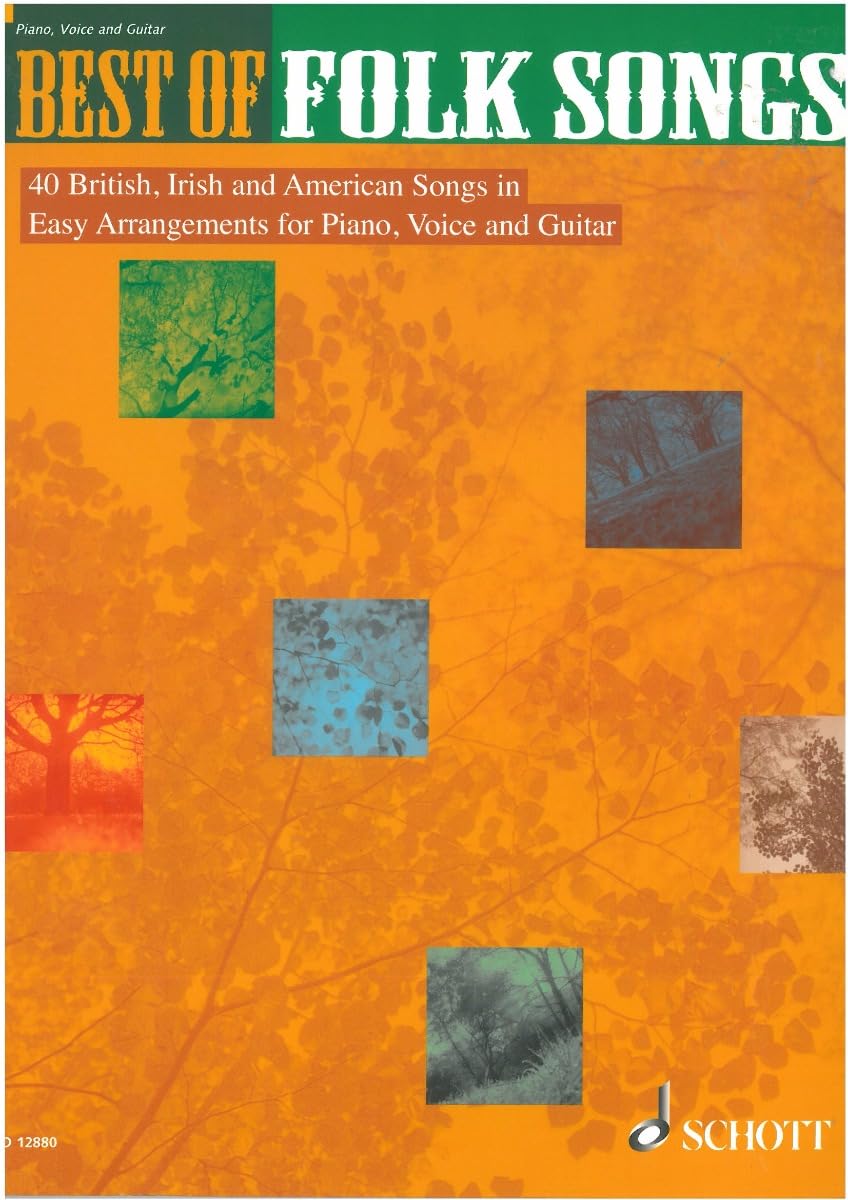 Best of Folk Songs, Bearbeitung für Klavier, Gesang und Gitarre, Spielpartitur: 40 britische, irische und amerikanische Lieder in leichter Bearbeitung. Für 1-2 Gesangsstimmen Sheet Music