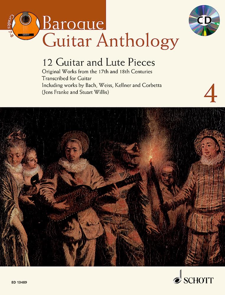 Baroque Guitar Anthology: 12 Guitar and Lute Pieces. Band 4. Gitarre. (Schott Anthology Series, Band 4, Band 4) Sheet Music